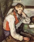 Paul Cezanne Garcon au gilet rouge oil painting artist